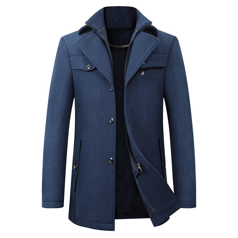 Kellan - Elegant Winter Coat Made of Wool for Men