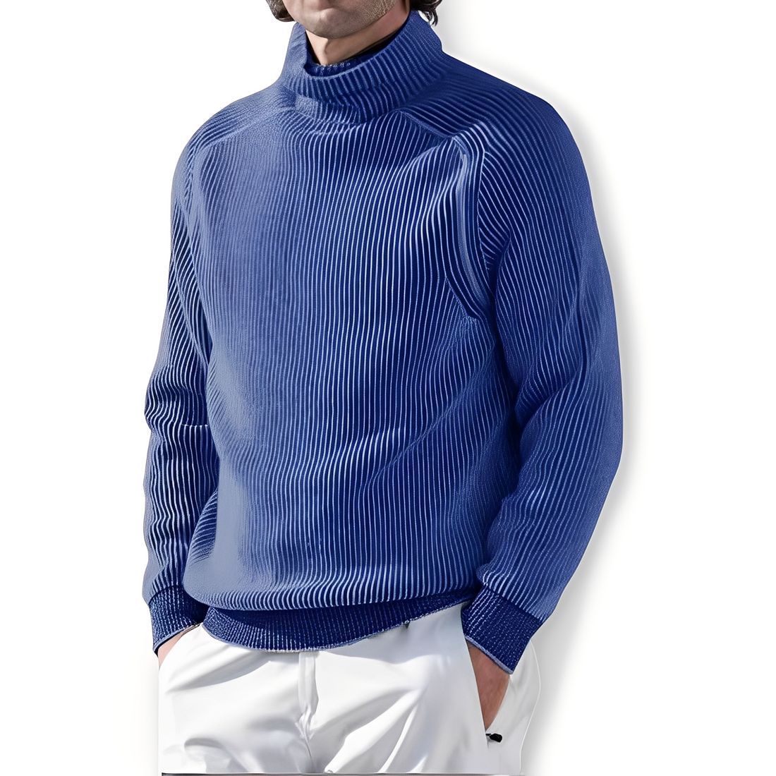 Jarrett - Casual Cashmere Sweater with High Collar for Men