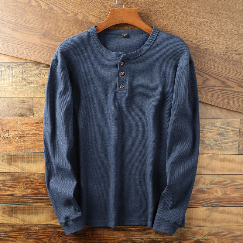 Samuel - Retro Knit Shirt with Long Sleeves for Men