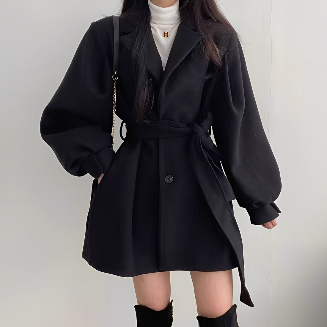 Meryl - Elegant Mid-Length Wool Coat for Women
