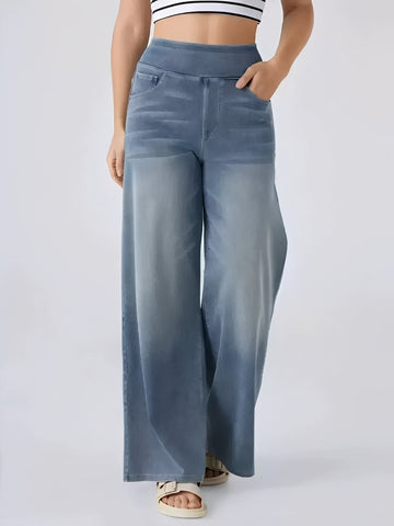 Miley - Elastic Straight Jeans with High Waist for Women