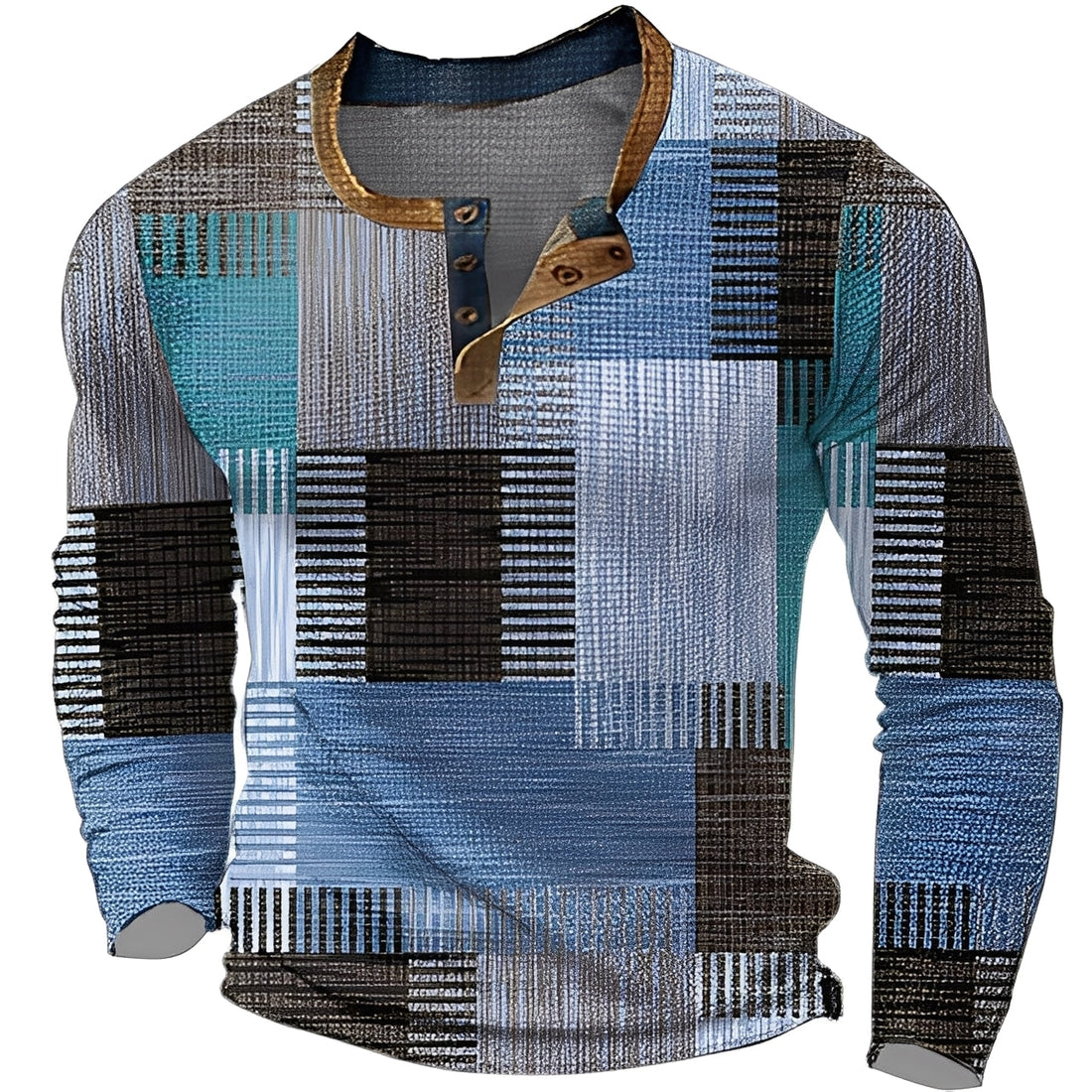 Brennan - Casual Printed Long Sleeve Shirt for Men