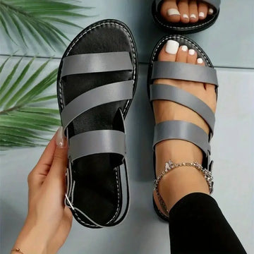 Diana - Women's Roman Sandals Ankle Strap Leather
