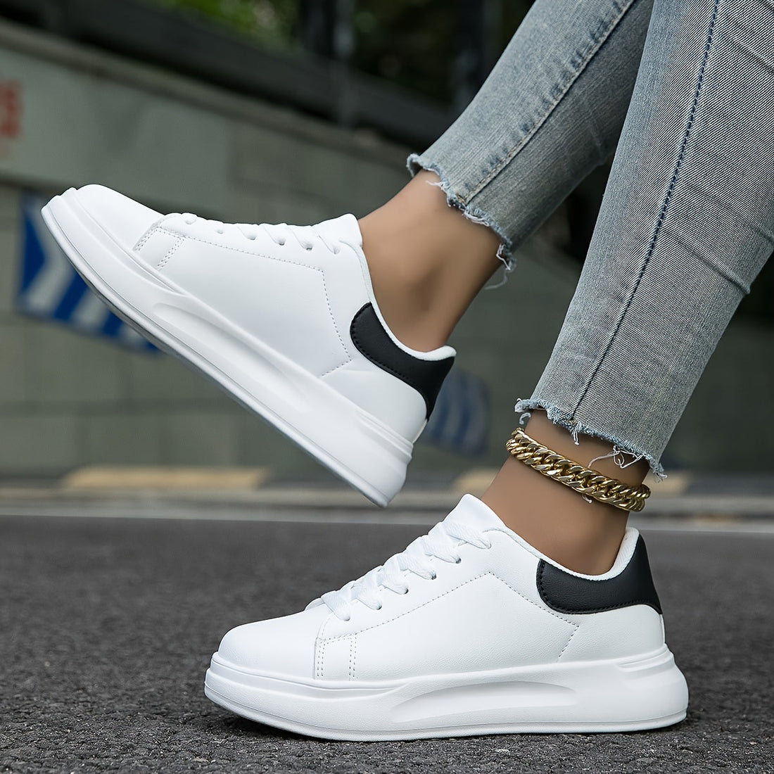 Layla - White Leather Sneakers Women for Everyday Style