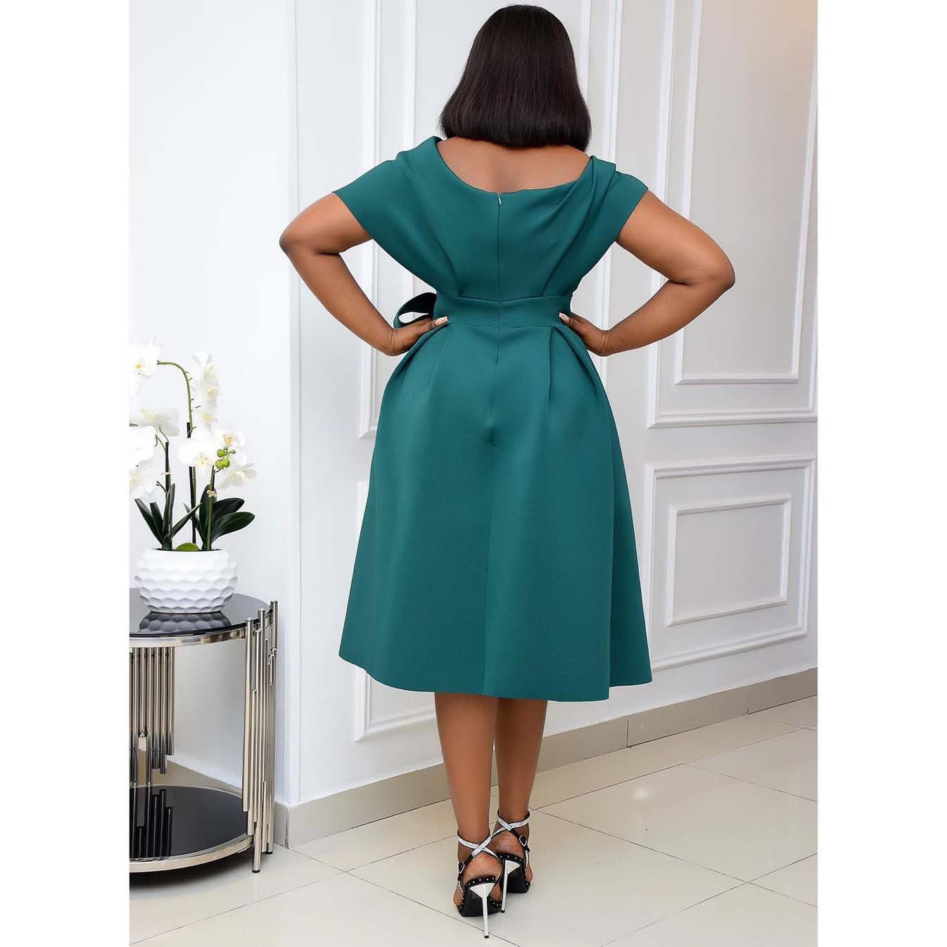 Mildred- Elegant V-Neck Slim Evening Dress