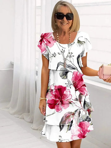 Cersei - Floral Dress with Ruffles Flowing & Feminine