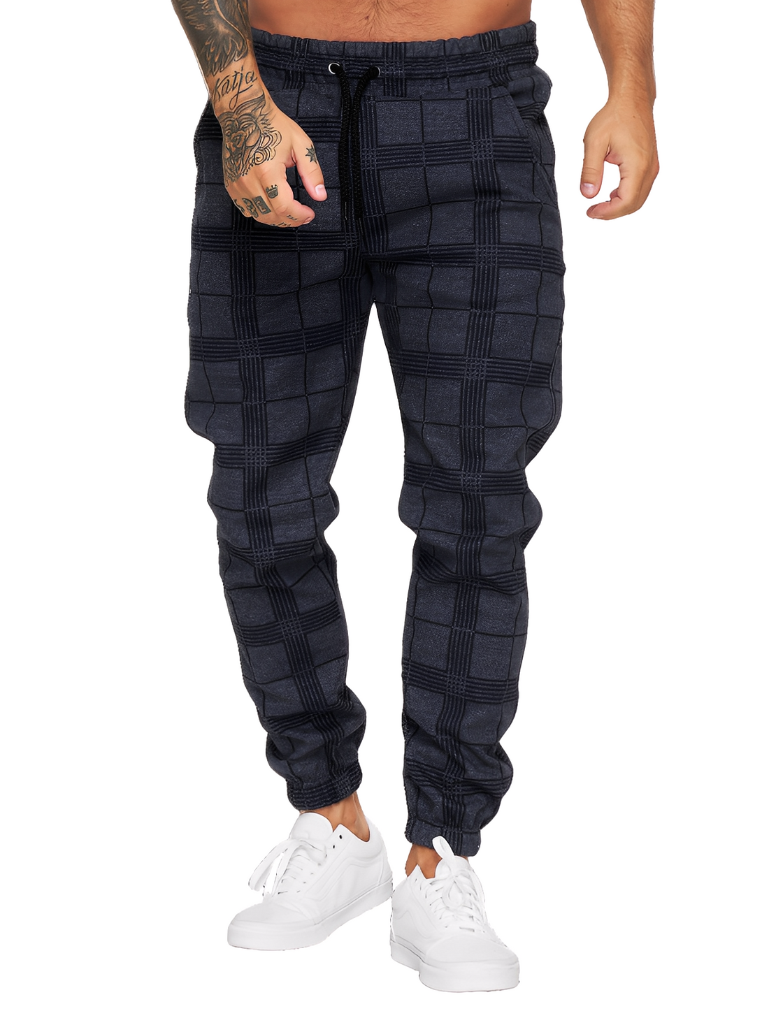 Colbert - Casual, loose-fitting checkered pants for men