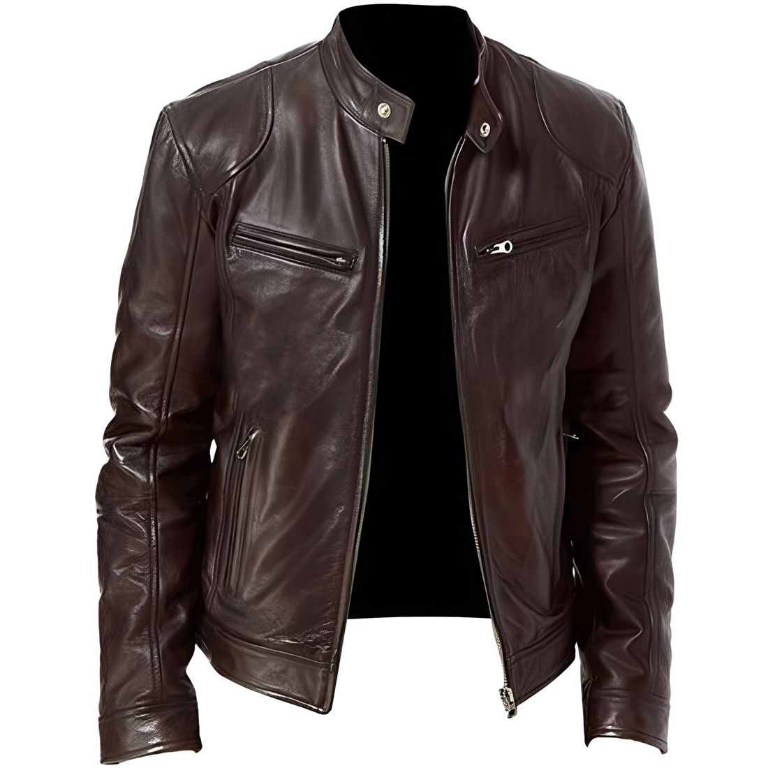 Crawford - Casual, Slim Fit Leather Jacket for Men
