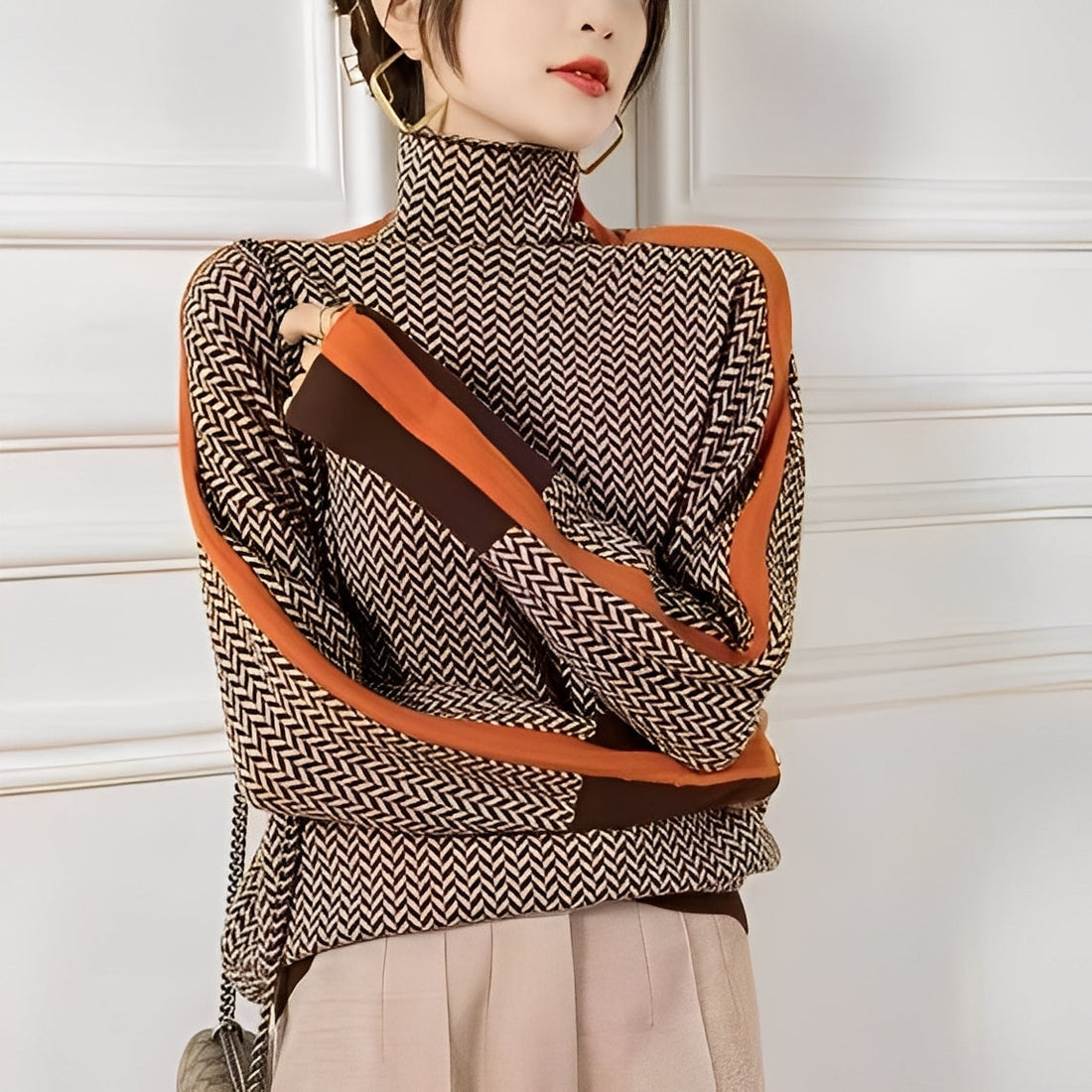 Roxanna - Casual, Loose Fitting Striped Sweater for Women