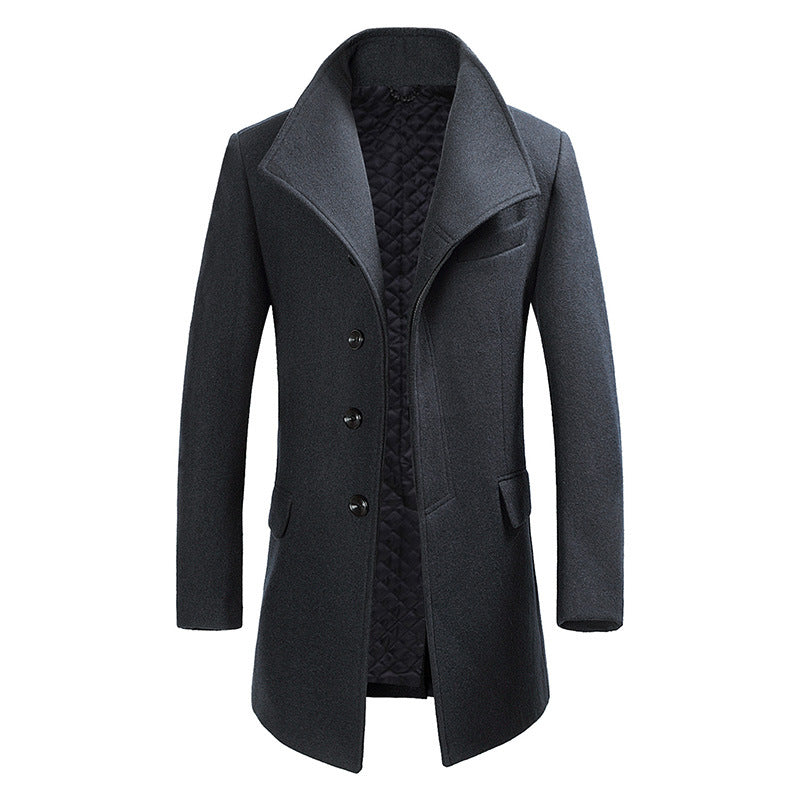 Gilbert - Stylish single-breasted long coat for men