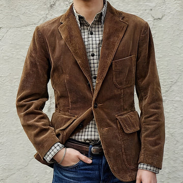 Dalton - Casual Wool Jacket with Pockets for Men