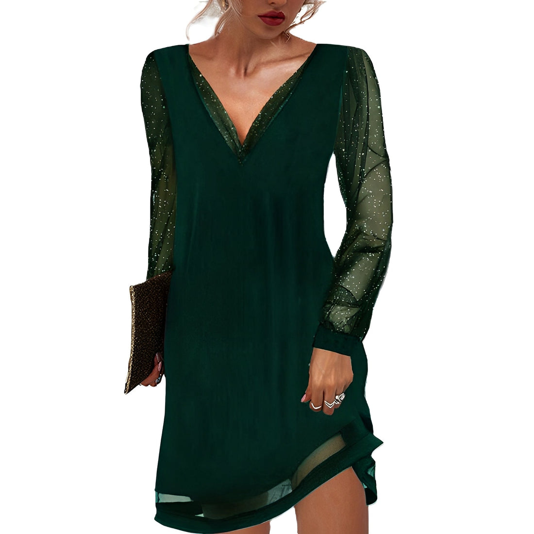 Annalee - Elegant Dress with Transparent Sleeves for Women