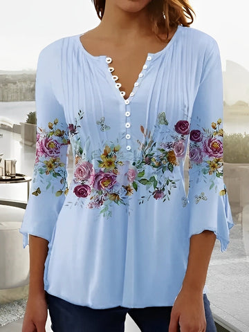 Eloise - Elegant Top with Floral Print for Women