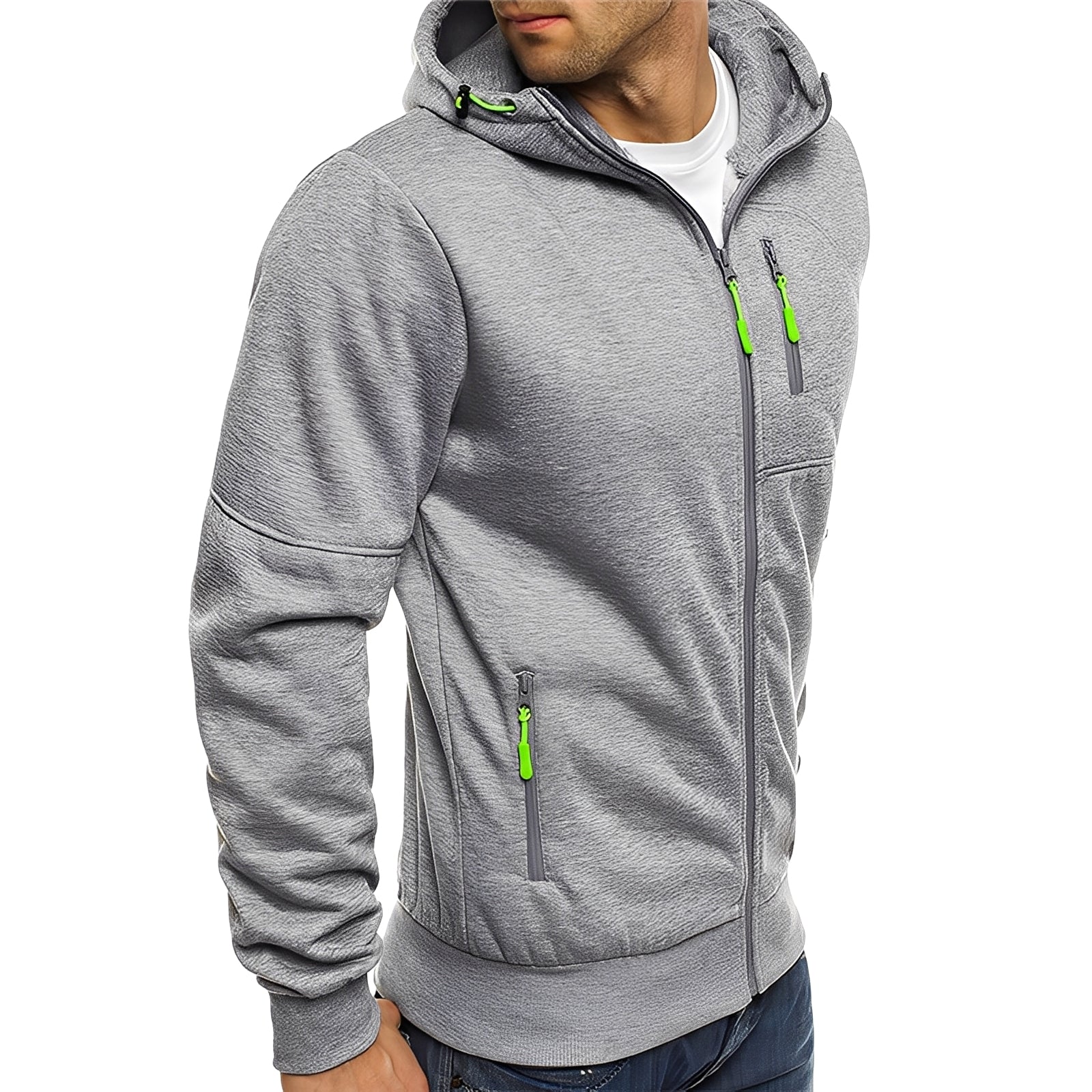 Allen - Modern Fleece Jacket with Hood for Men