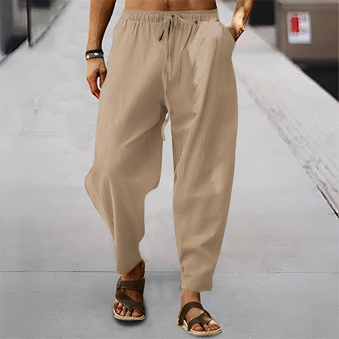 Jaxson - Light Beach Shorts Made of Linen for Men