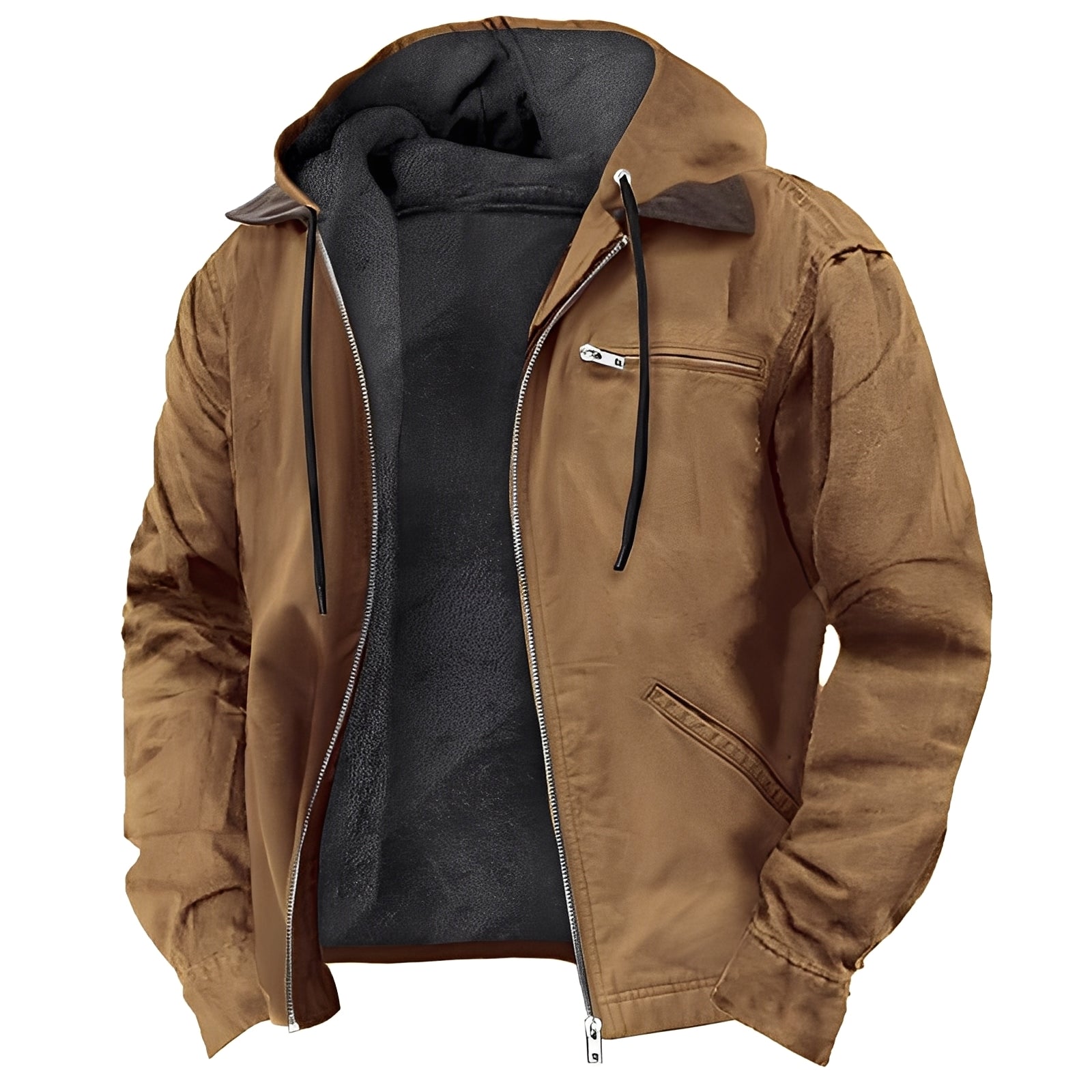 Adrian - Warm Outdoor Jacket with Hood for Men
