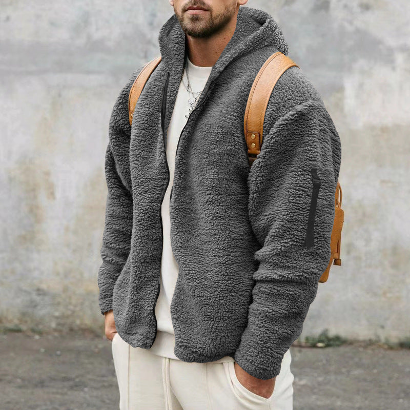 Burton - Casual Plush Jacket with Hood for Men