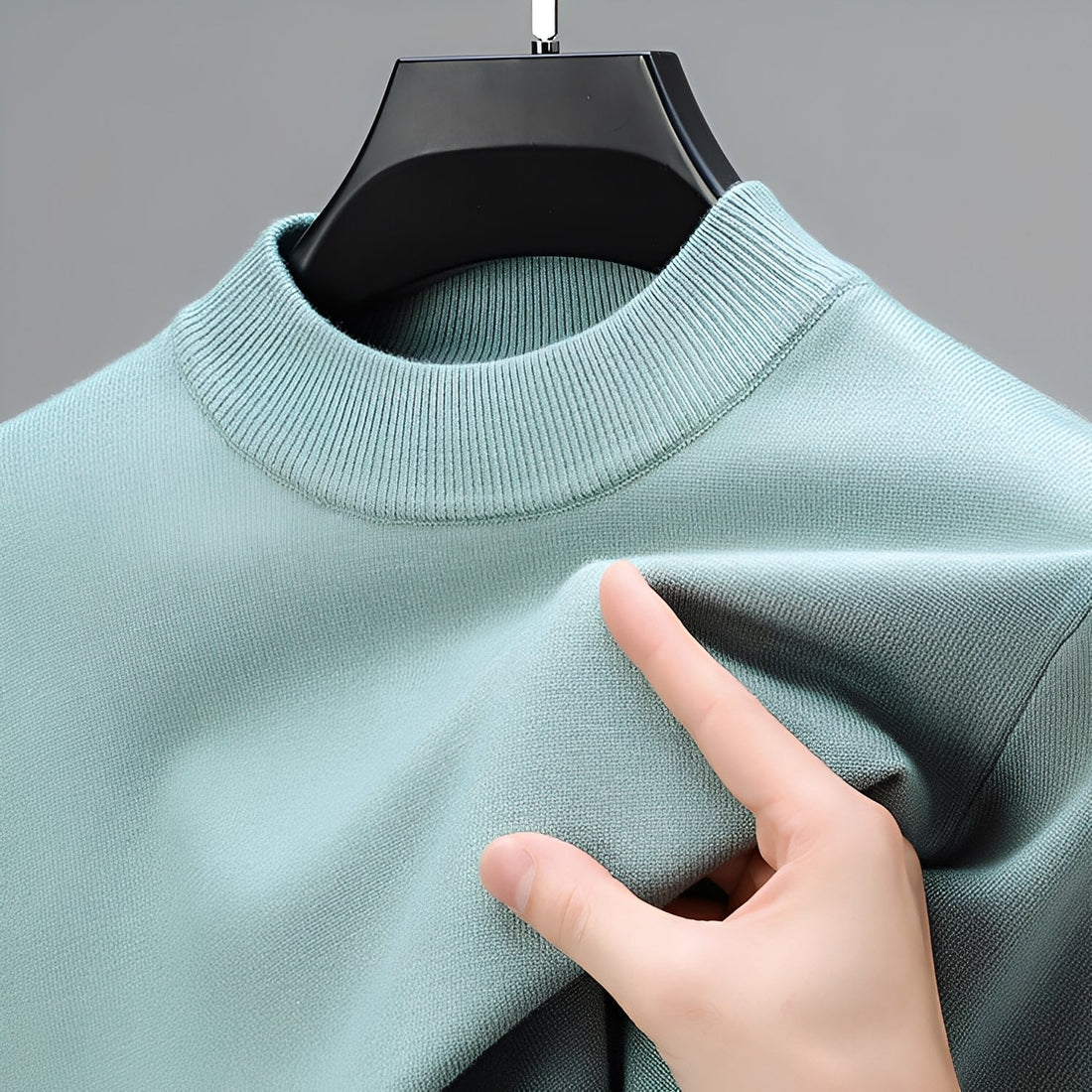 Davis - Casual Cashmere Sweater with Hemline for Men