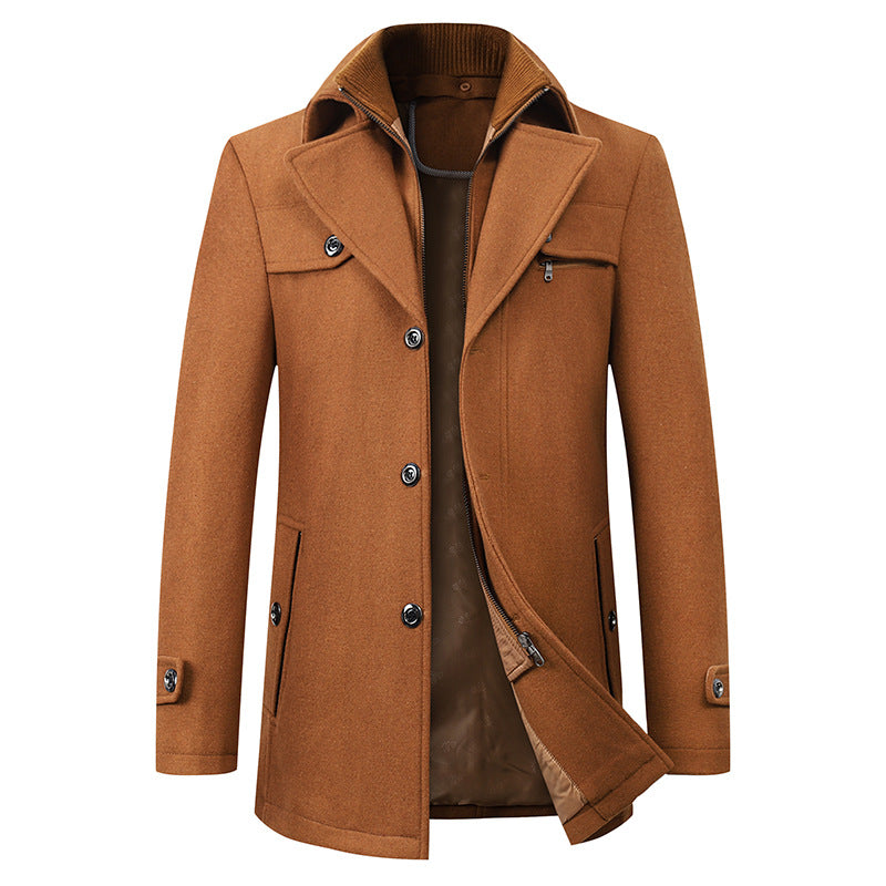 Kellan - Elegant Winter Coat Made of Wool for Men