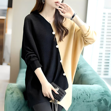 Madilynn - Casual Sweater with Patchwork Design for Women