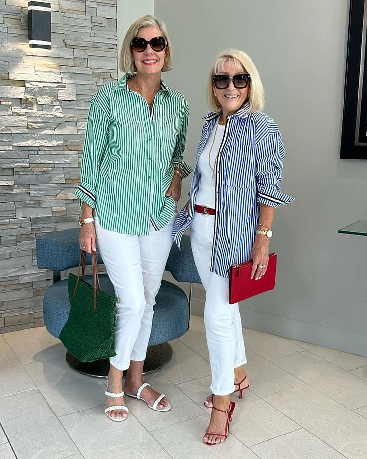 Feleciana - Stylish Striped Casual Shirt