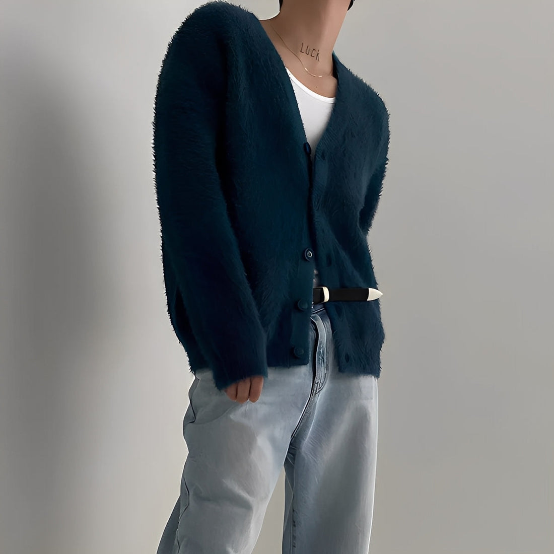 Merton - Casual, Casual Knit Cardigan from Wool for Men