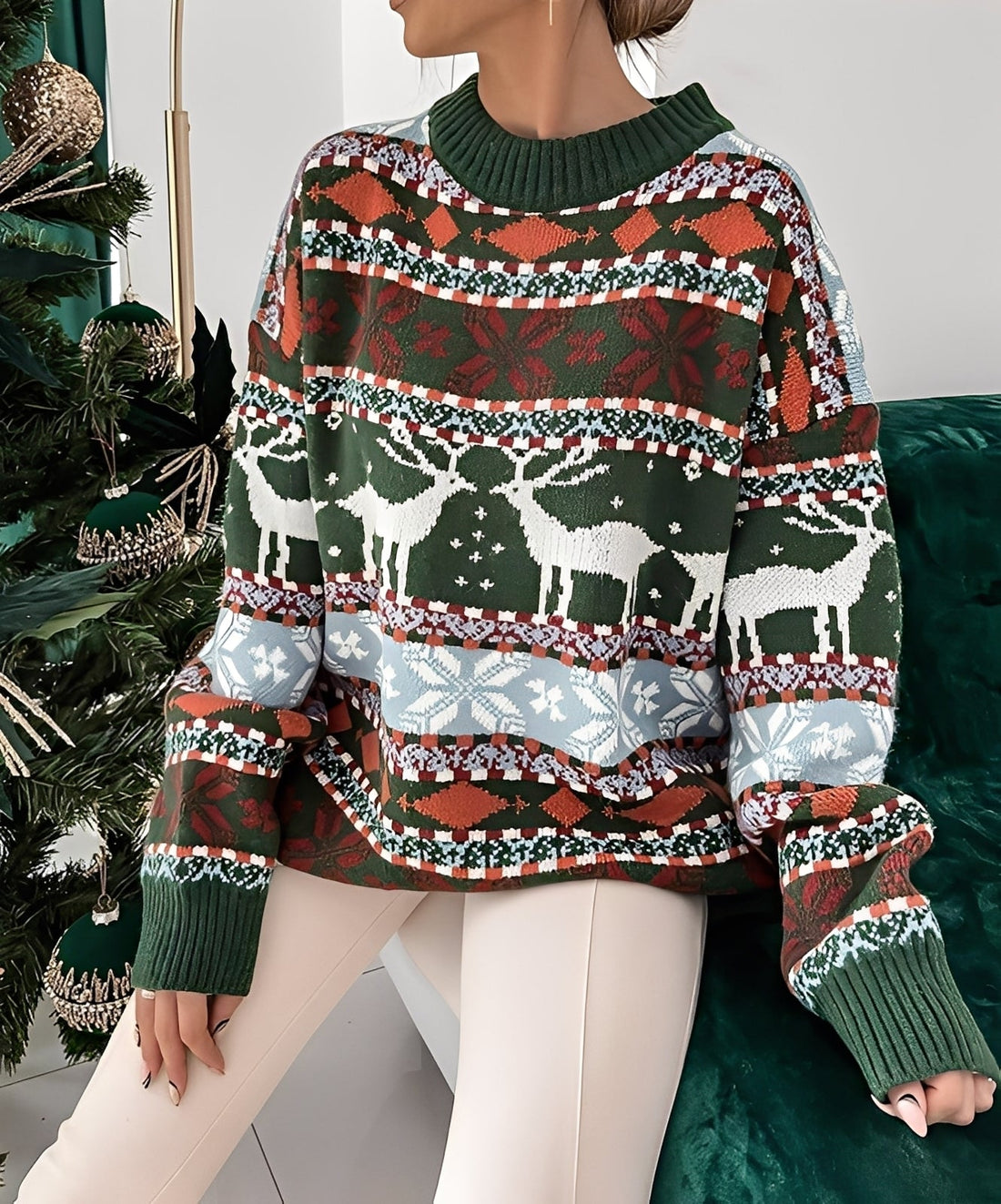 Carolina - Comfortable Sweater with Christmas Motif for Women