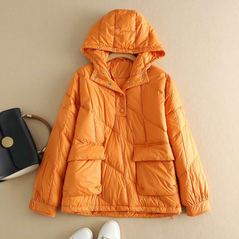 Amery - Colorful, Loose Down Coat with Hood for Women
