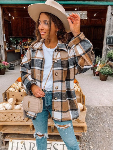 Justy - Casual, Loose-Fitting Flannel Shirt for Women