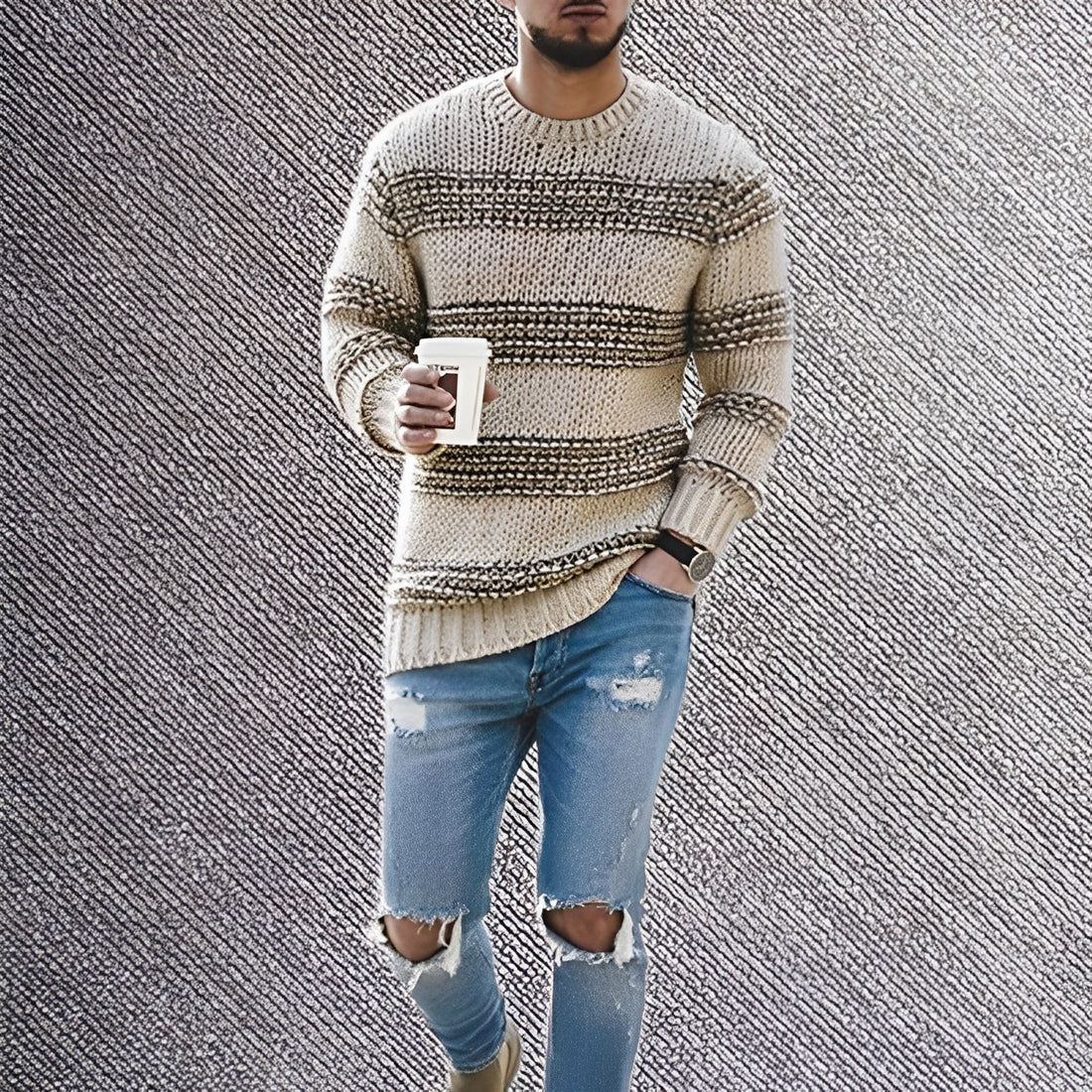Deven - Cozy Knit Sweater for Men