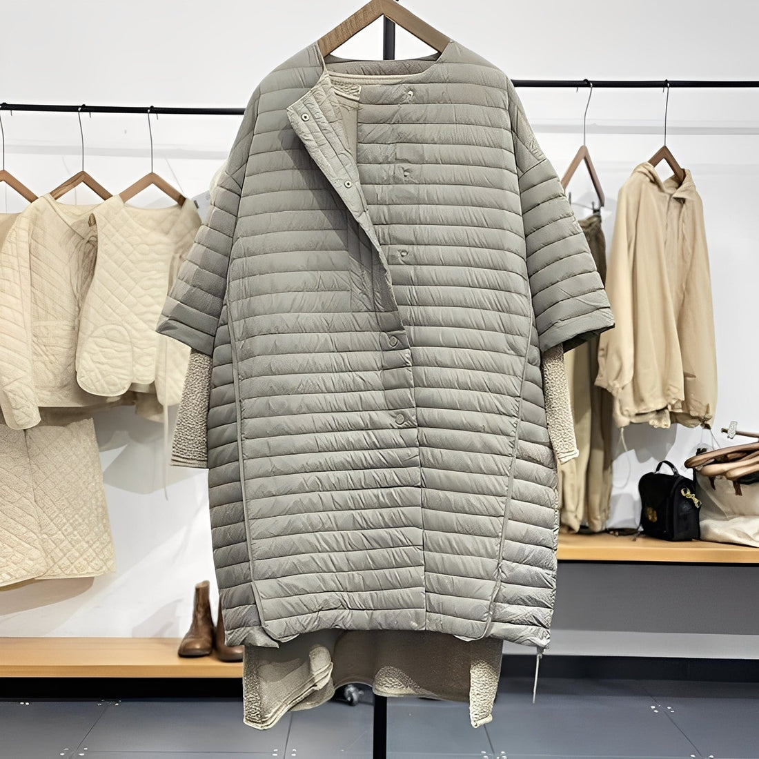 Gladys - Casual Oversized Coat with Buttons for Women