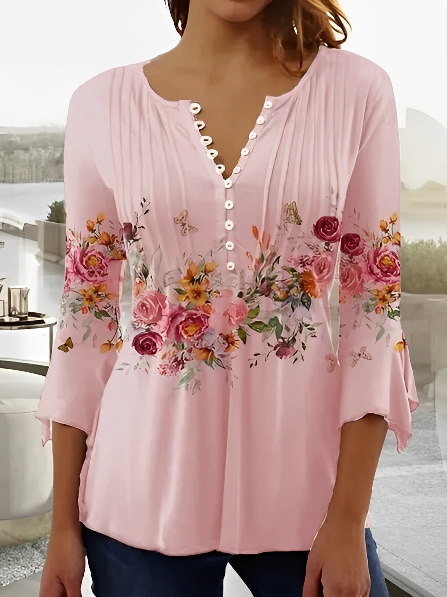 Eloise - Elegant Top with Floral Print for Women
