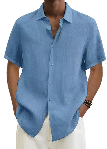 Dixon - Short-Sleeve Shirt with Buttons for Men