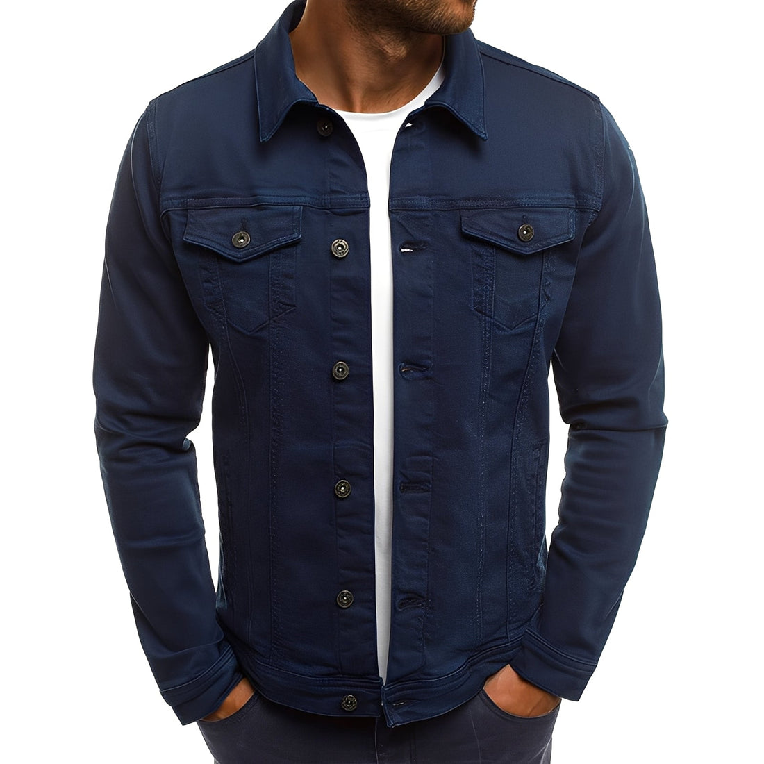 Steven - Stylish Denim Jacket with Pockets for Men
