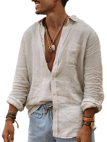 Donovan - Comfortable, Loose-Fitting Linen Shirt for Men