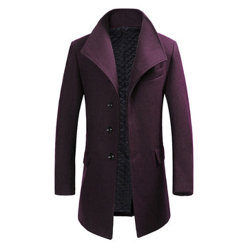 Gilbert - Stylish single-breasted long coat for men