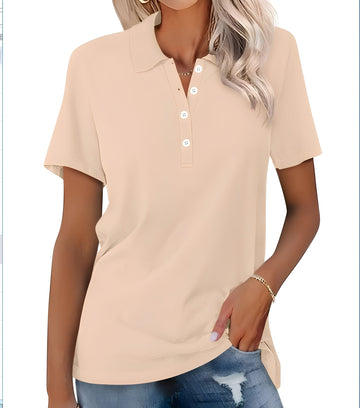 Glenna - Casual Slim Fit Short Sleeve Polo Shirt for Women