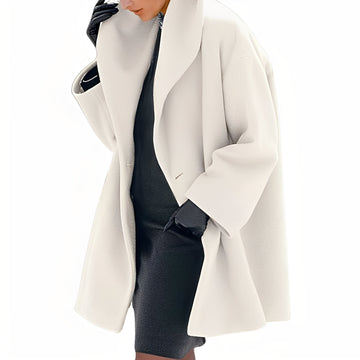 Dannie - Elegant, Loose-Fitting Wool Coat for Women
