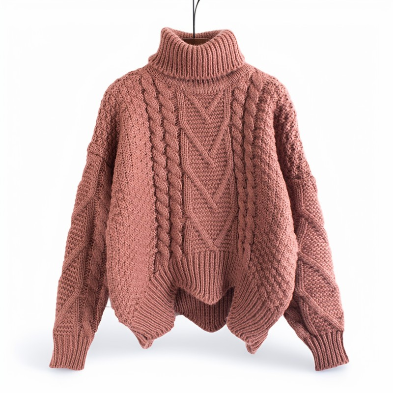 Catrina - Casual, Warm Turtleneck Sweater Knit for Women