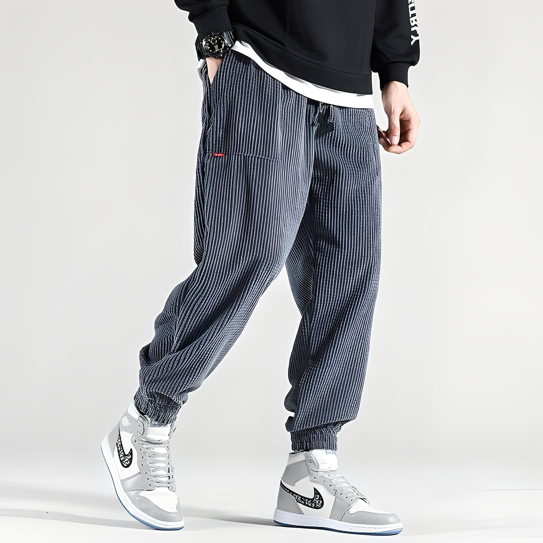 Kodey - Casual, Wide Corduroy Pants for Men