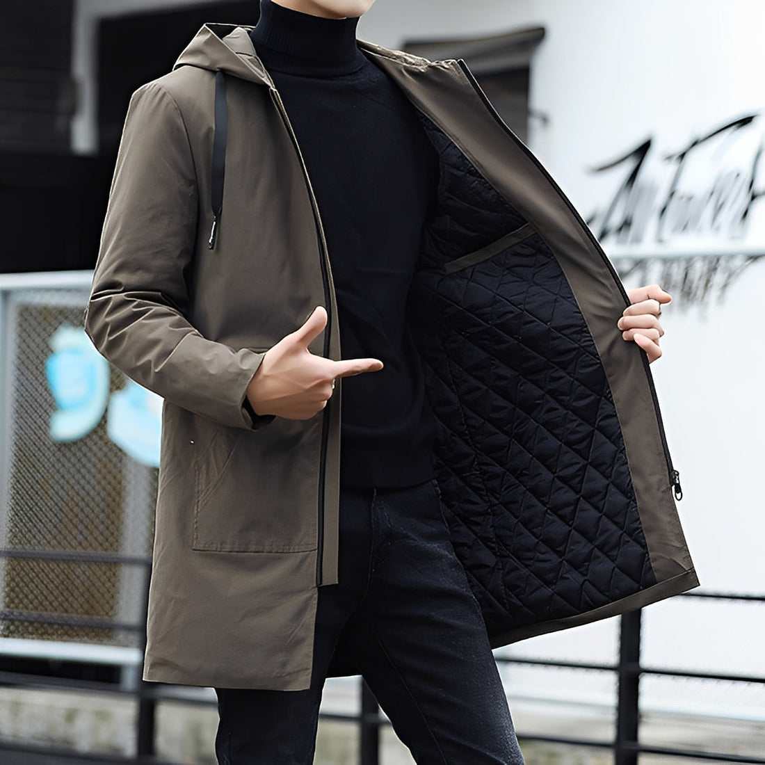 Lucas - Casual, Thick, Waterproof Jacket with Hood for Men