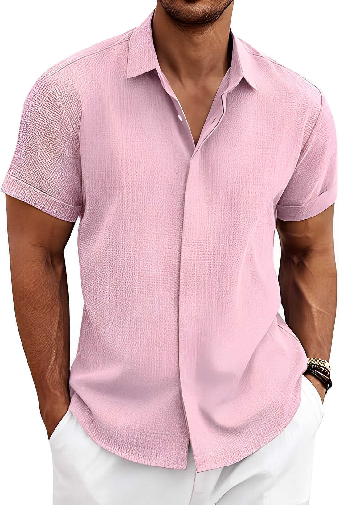 Theodore - Casual, Breathable Short Sleeve Shirt for Men