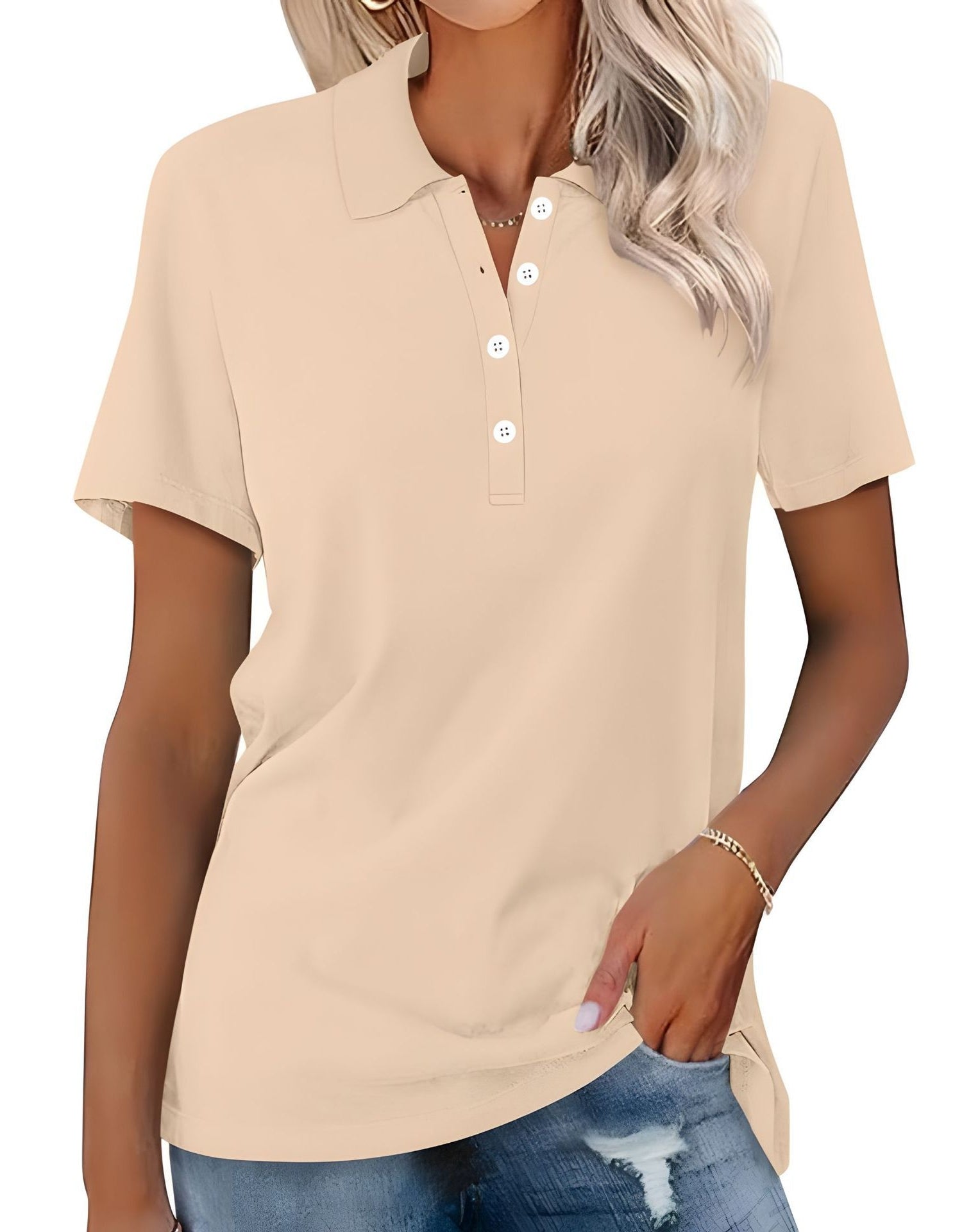 Stella - Casual Slim-Fit Polo Shirt for Women