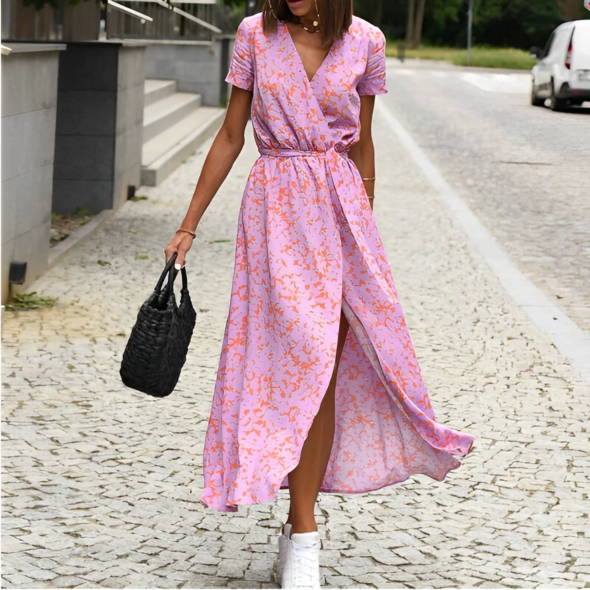 Korrine - Casual, comfortable dress with print for women