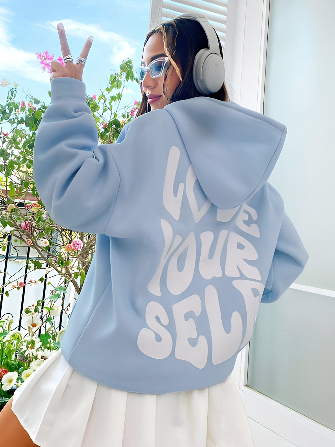 Marian - Fashionable Hoodie with Statement Design for Women