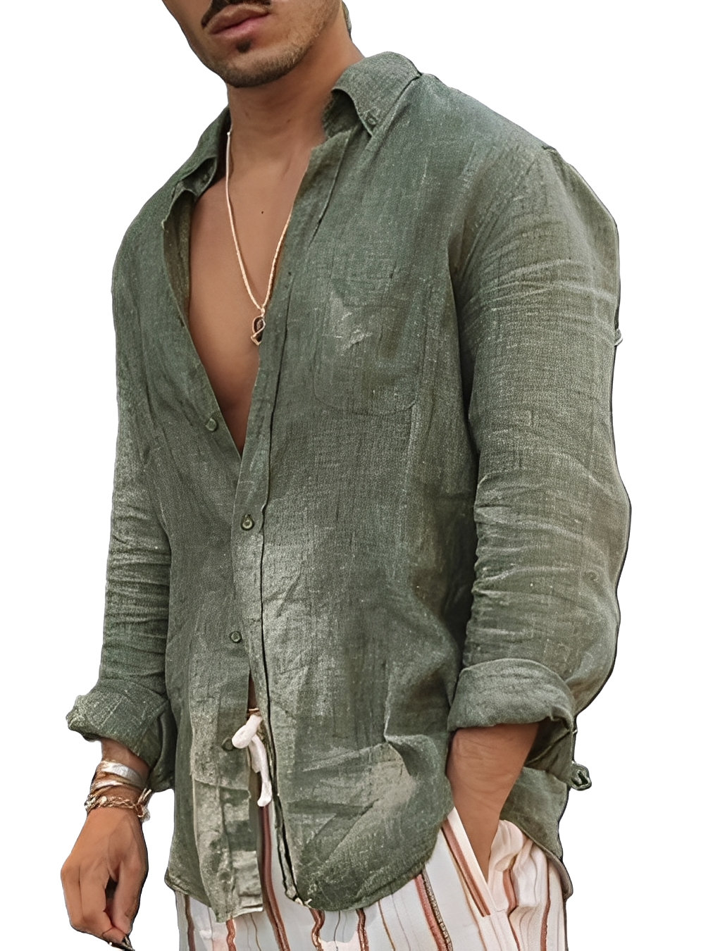 Donovan - Comfortable, Loose-Fitting Linen Shirt for Men