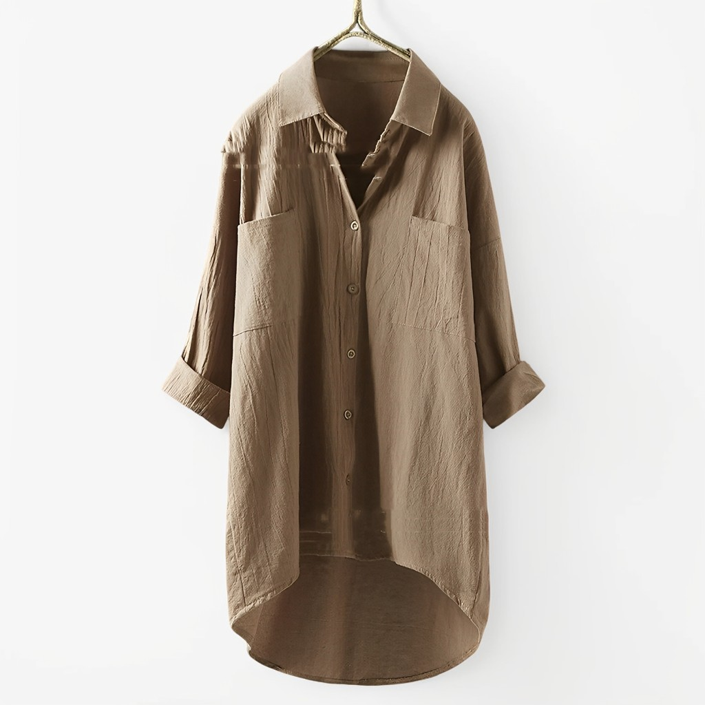 Taegan - Casual, Loose Shirt with Buttons for Women