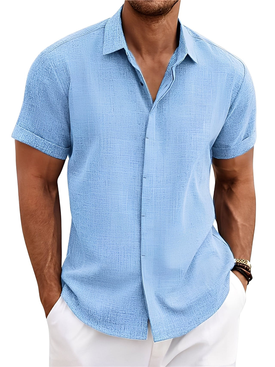Caelum - Simple, Casual Short Sleeve Shirt for Men