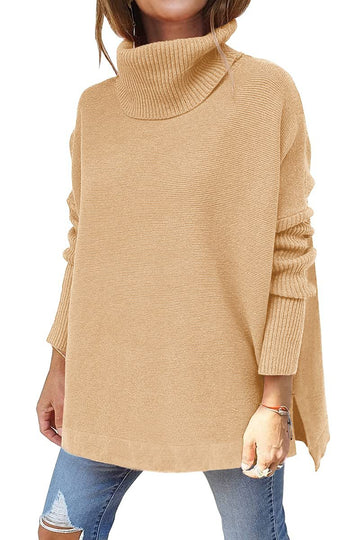 Macey - Casual Turtleneck Sweater Made of Wool for Women