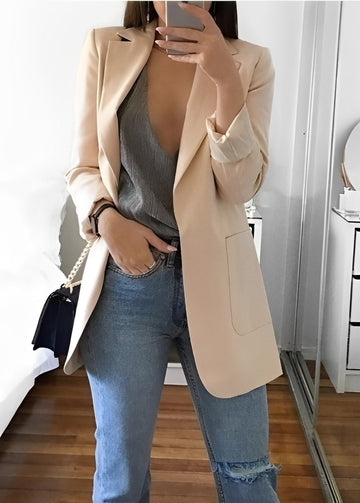 Cherie - Elegant Summer Blazer with Lapel Collar for Women